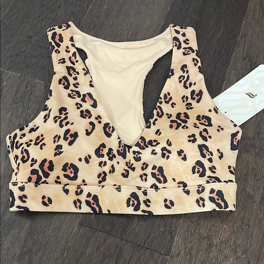 Fabletics Leopard Print Sports Bra